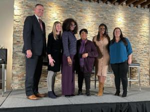 Sudbury, second from left, at the recent Utah Clean Slate Summit, an event that brought together the NBA and social justice partners